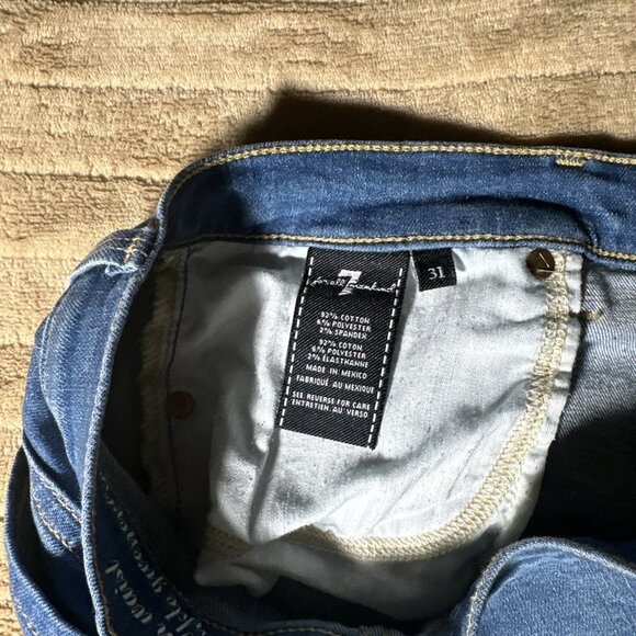 7 For All Mankind Guinevere Jeans Size 31 | High Waist Light Denim Ankle Cut - Picture 5 of 7